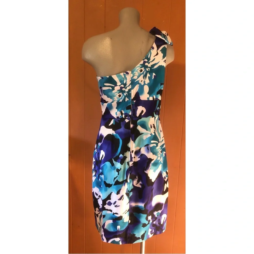 Bisou Bisou One Shoulder Floral Dress 10 - Picture 3 of 9